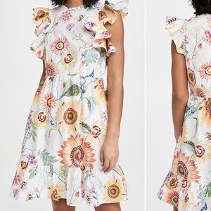 Banjanan Perla Mini Dress Mid-Summer Bumble White Size Small